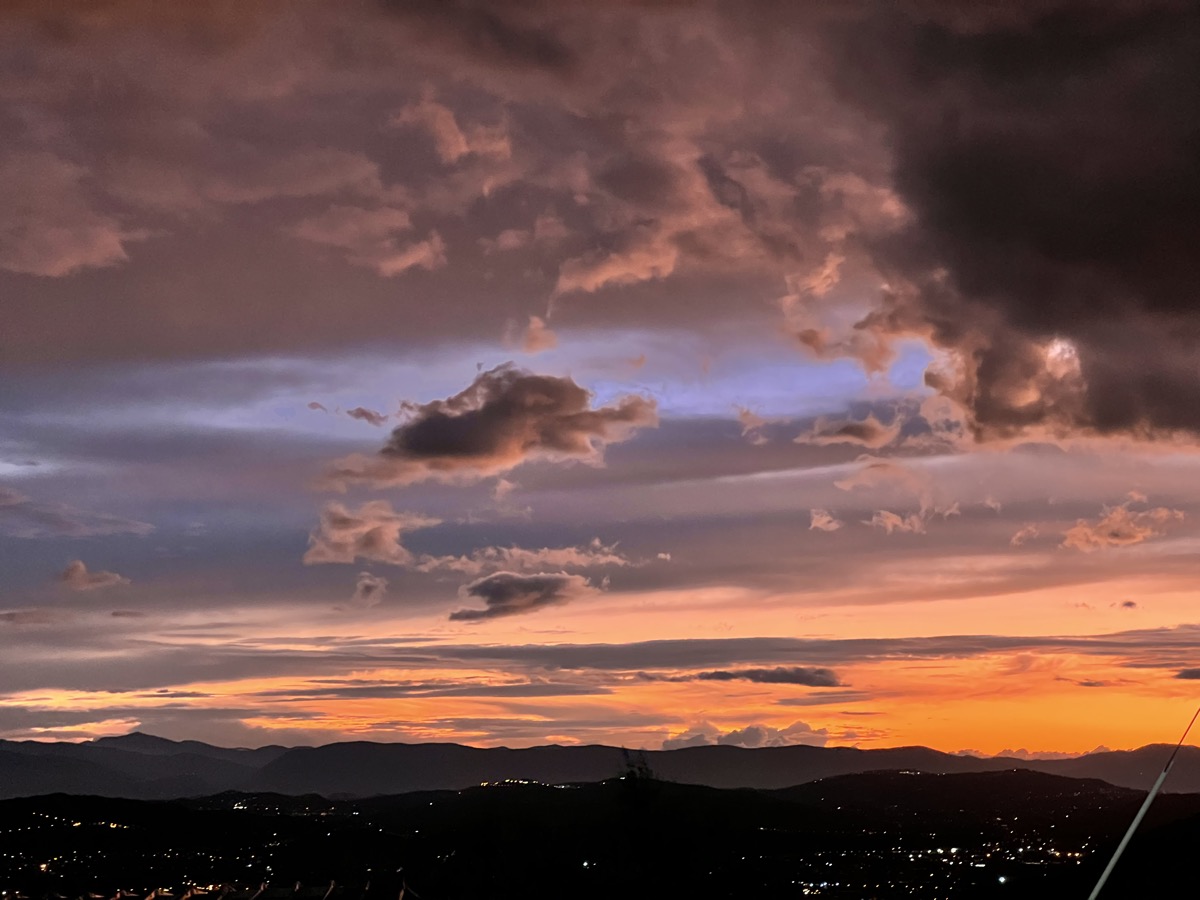 Tramonto dalla fattoria